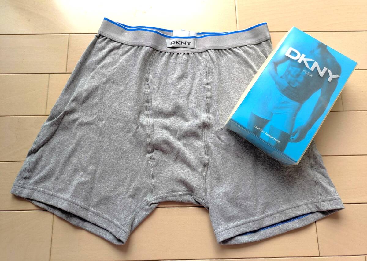 【DKNY ダナキャランニューヨーク】 contour boxer　brief　ボクサーブリーフ　M（ウエスト76～84cm）　グレー　コットン_画像1