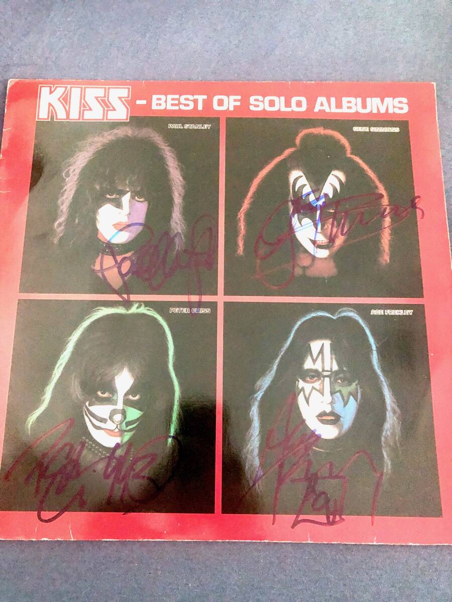 最終価格‼️ KISS サイン入りフォト‼️ Kiss Signed 12 inch Vinyl.KISS サイン入り12インチ・レコード