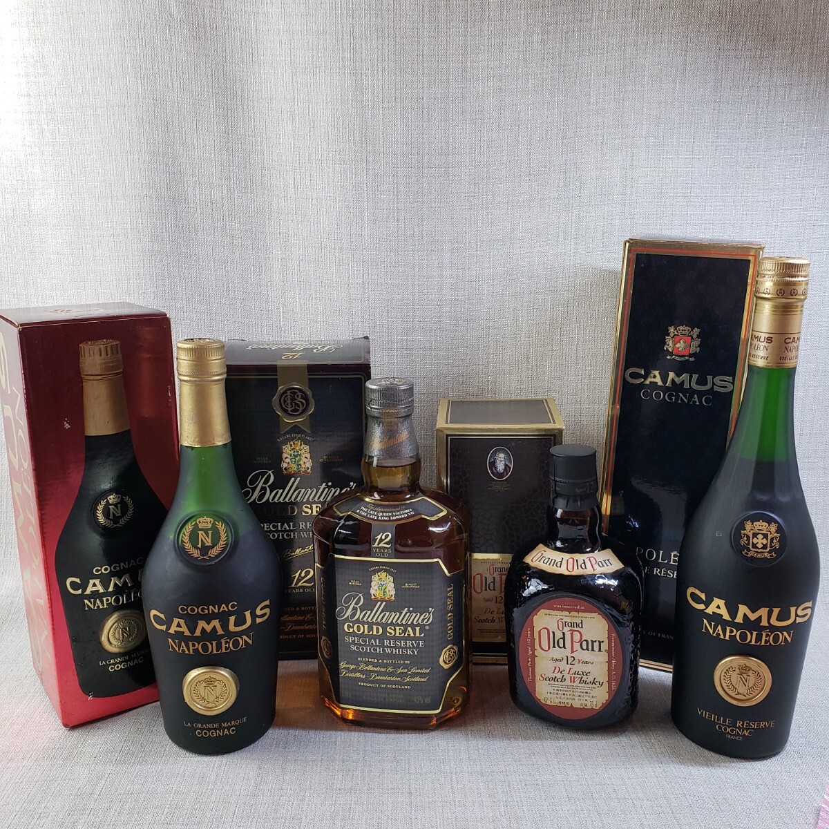 未開封★CAMUS カミュ4本セット XO VSOP ナポレオン ブランデー 未開栓 ウイスキー ブランデー 4本セット 古酒 カミュ