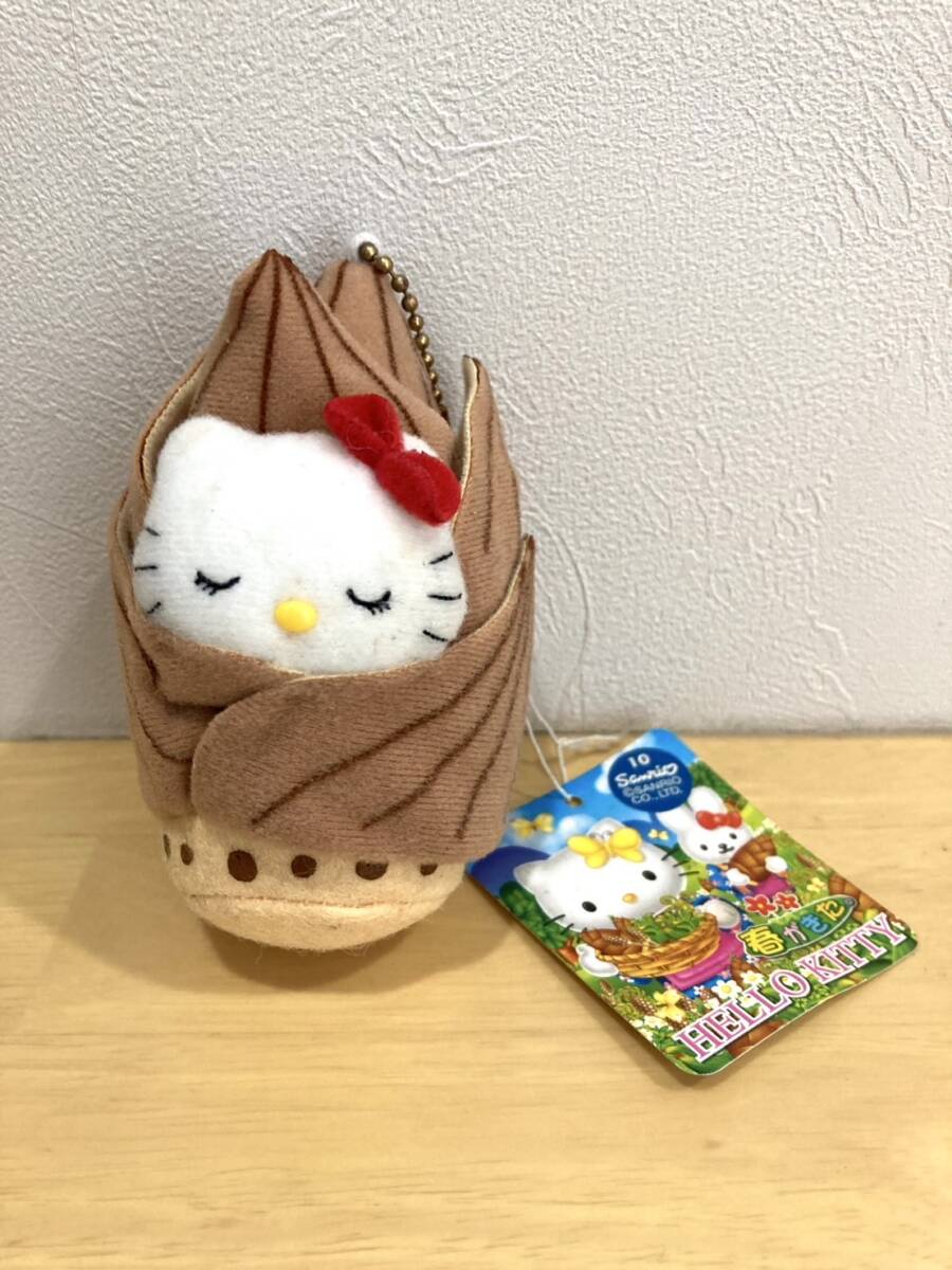 ハローキティ 春がきたバージョン つくし たけのこ 根付 ストラップ 2個セット ハローキティ 春がきたバージョン つくし たけのこ 根付