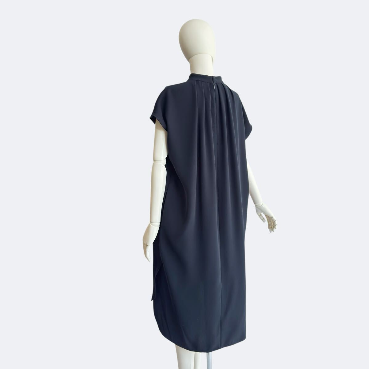 ENFOLD エンフォルド ワンピース ネイビー 半袖 紺色_画像5