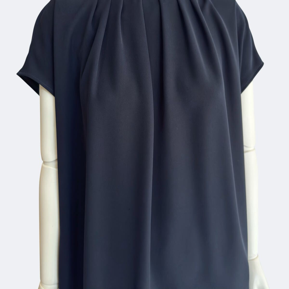 ENFOLD エンフォルド ワンピース ネイビー 半袖 紺色_画像7