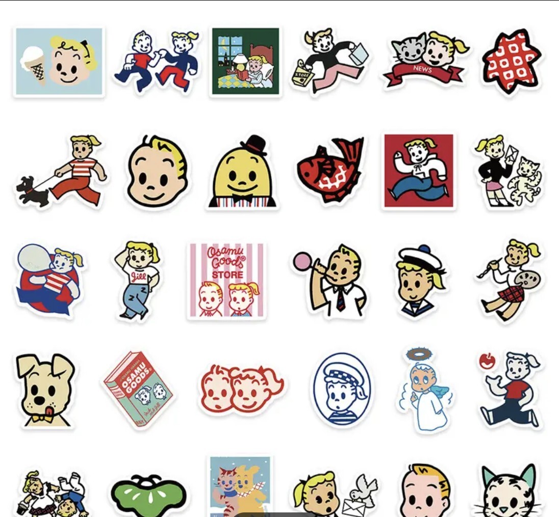 オサムグッズステッカー60枚セット☆未使用品シール☆原田治_画像2