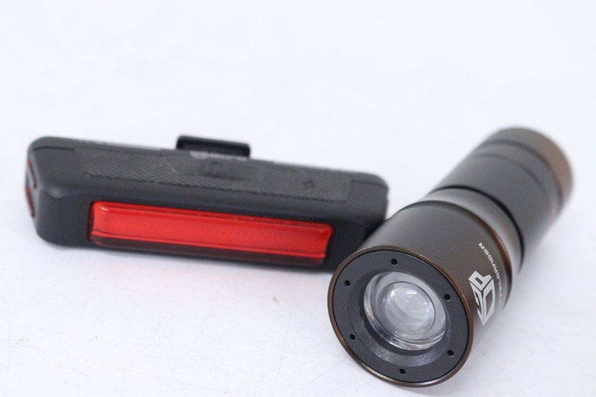 ●DOPPELGANGER ドッペルギャンガー／Boro ボロ DL-07 電池式／USB充電式 前后ライトセット 美品