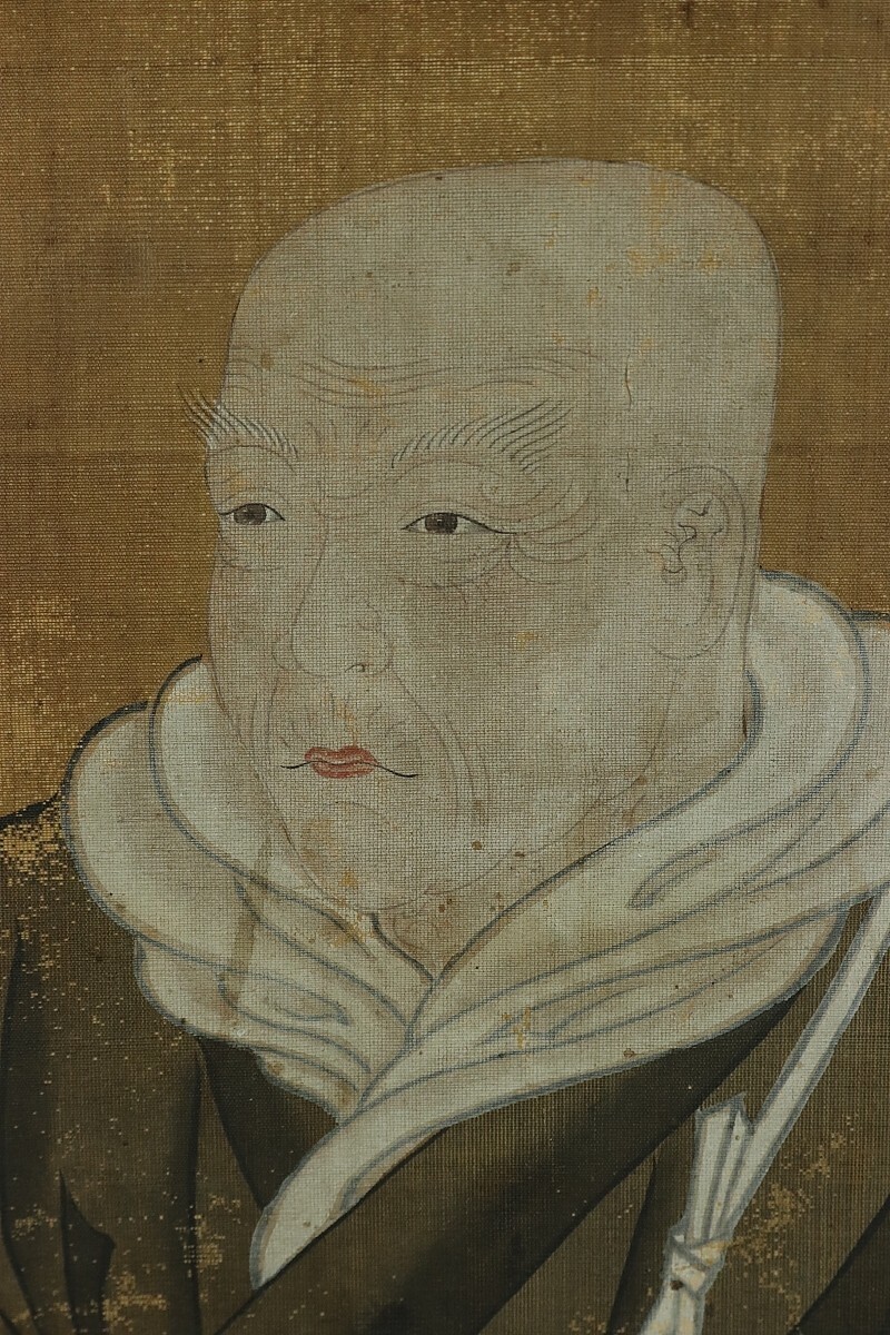 【古】060 彩絵仏画 絹本 肉筆 掛軸 仏画 古】060 彩絵仏画 絹本 肉筆 掛軸 仏画 古】060 彩絵仏画 絹本