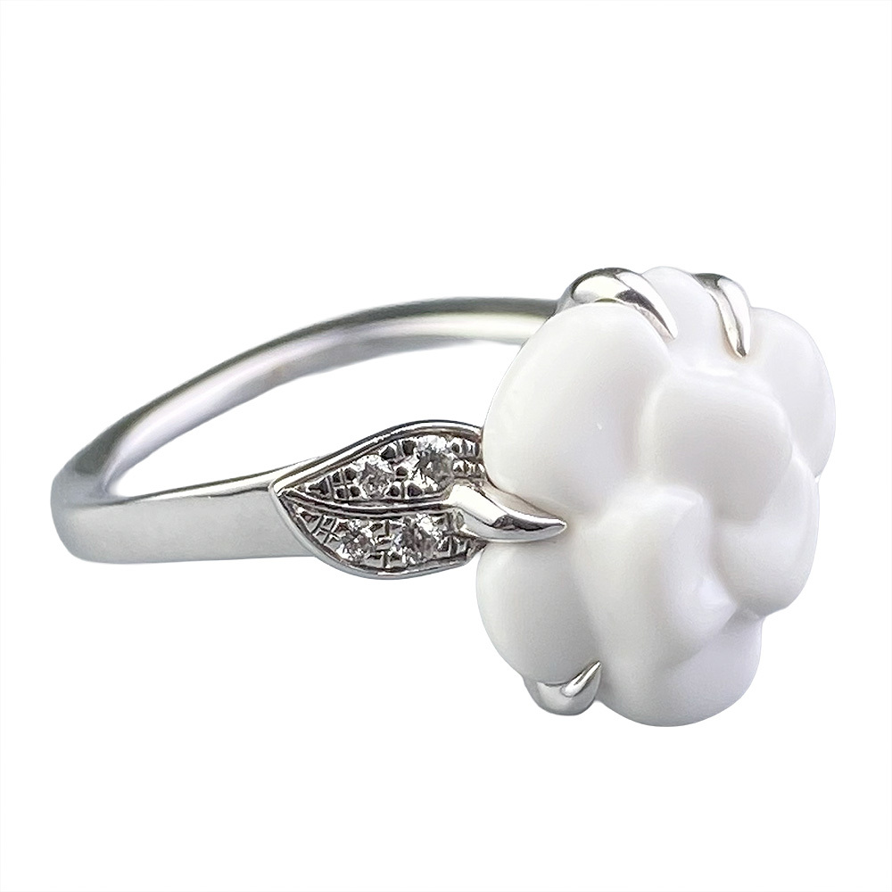 【中古】CHANEL シャネル ウルトラ リング 750WG / セラミック #9【質屋】【代引き手数料無料】_画像2