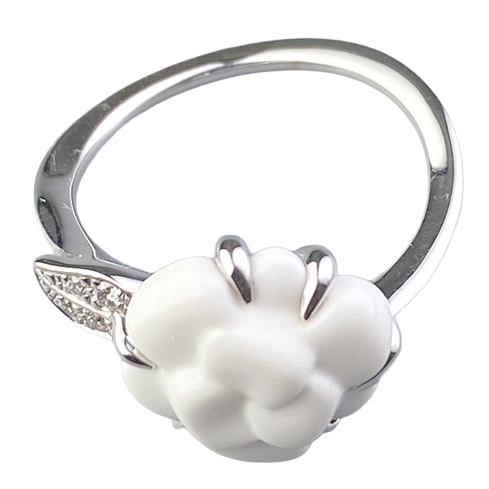 【中古】CHANEL シャネル ウルトラ リング 750WG / セラミック #9【質屋】【代引き手数料無料】_画像4