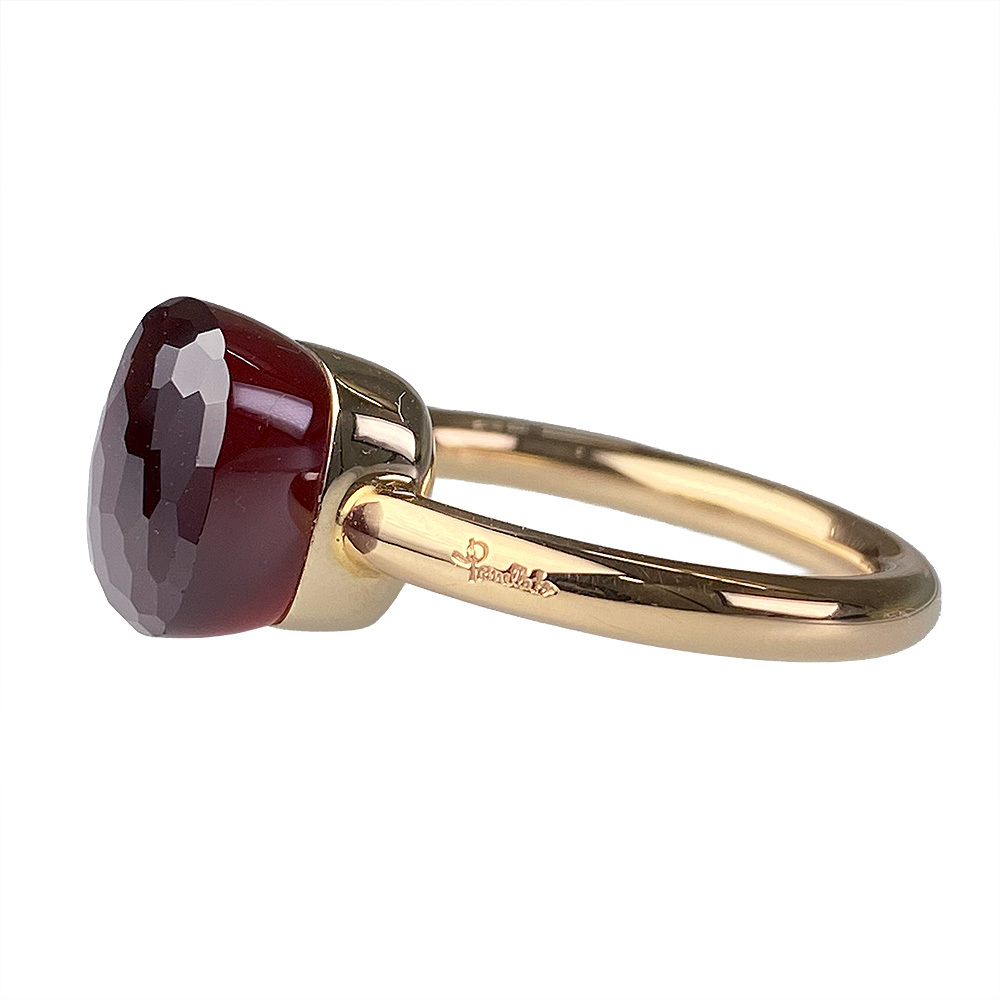 【中古】Pomellato ポメラート ガーネット ヌードリング 750PG ガーネット #55【質屋】【代引き手数料無料】_画像4