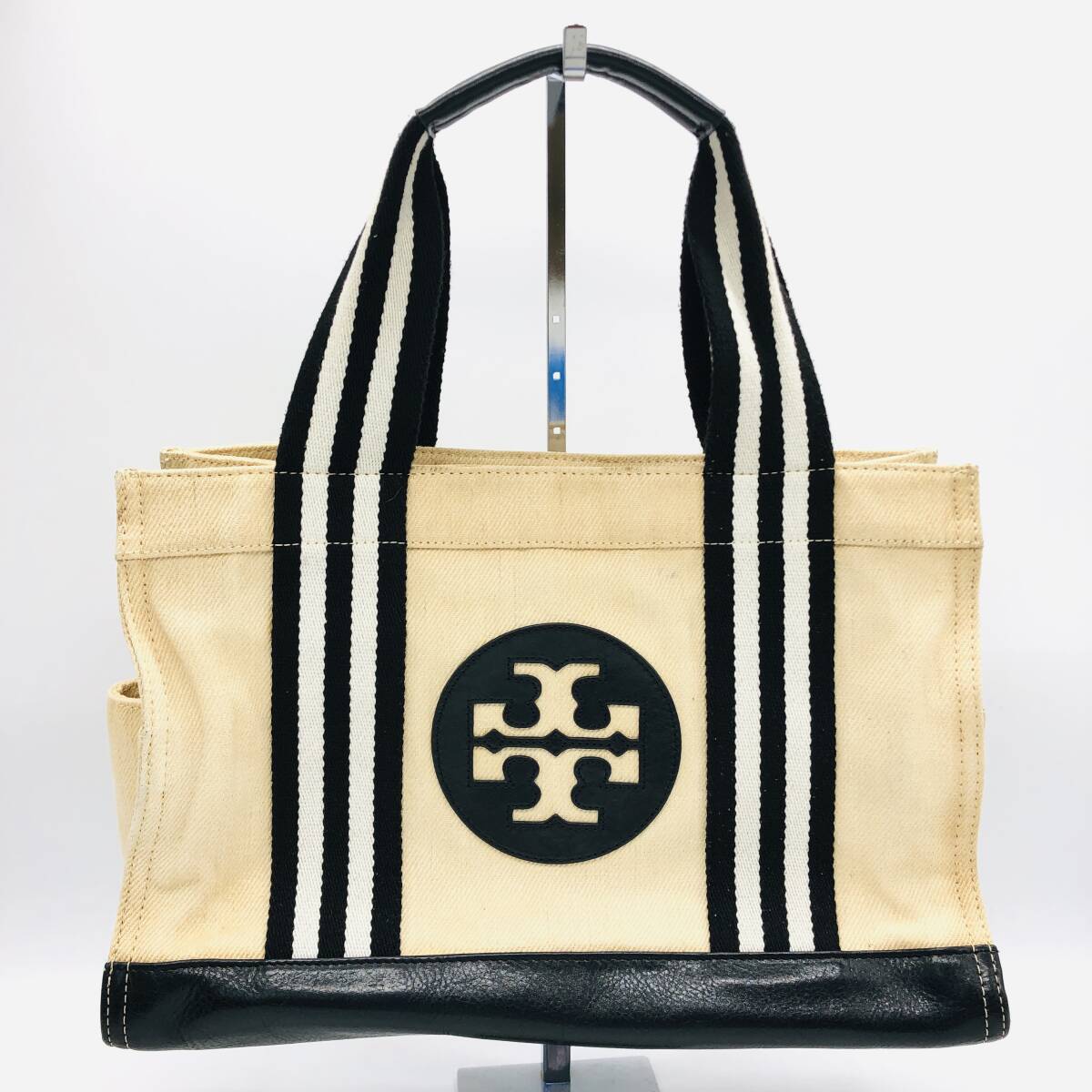 【保管品】TORY BURCH トリーバーチ エラ トートバッグ ハンドバッグ バッグ キャンバス レディース / io-2826-sw かばん・バッグ
