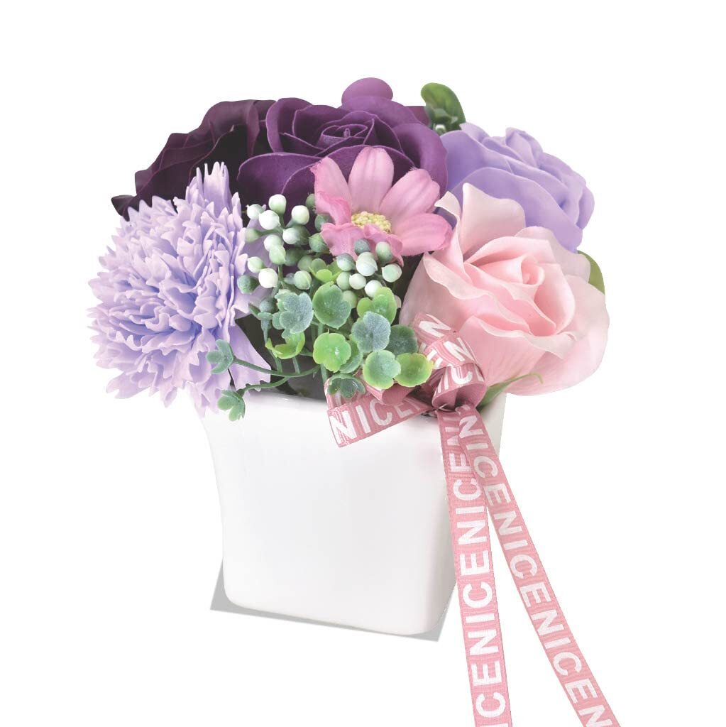 ポピー名古屋 母の日 ソープフラワー 造花 花束 ギフト シャボンフラワー S-165 パープル_画像1