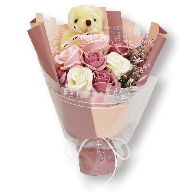 ポピー名古屋 ソープフラワー 造花 花束 ギフト シャボンフラワー SBL-173 ピンク_画像1