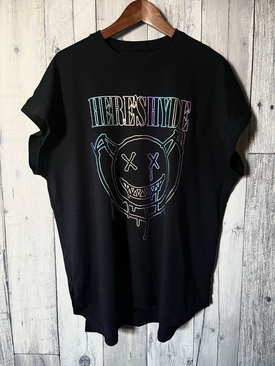 HYDE グルーミー ロンT Lサイズ 即決 HYDE 2WAY ロングスリーブ Tシャツ HERE'sHYDEVIL