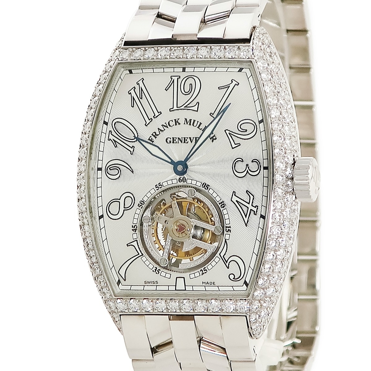 【3年保証】 フランクミュラー インペリアル トゥールビヨン 7851 T D K18WG無垢 純正ダイヤ トノウ ギヨシェ 手巻き メンズ 腕時計