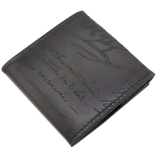ベルルッティ コインケース オリジンスクリット レザーコインパース レザー ブラック 黒 小銭入れ カリグラフィ_画像2