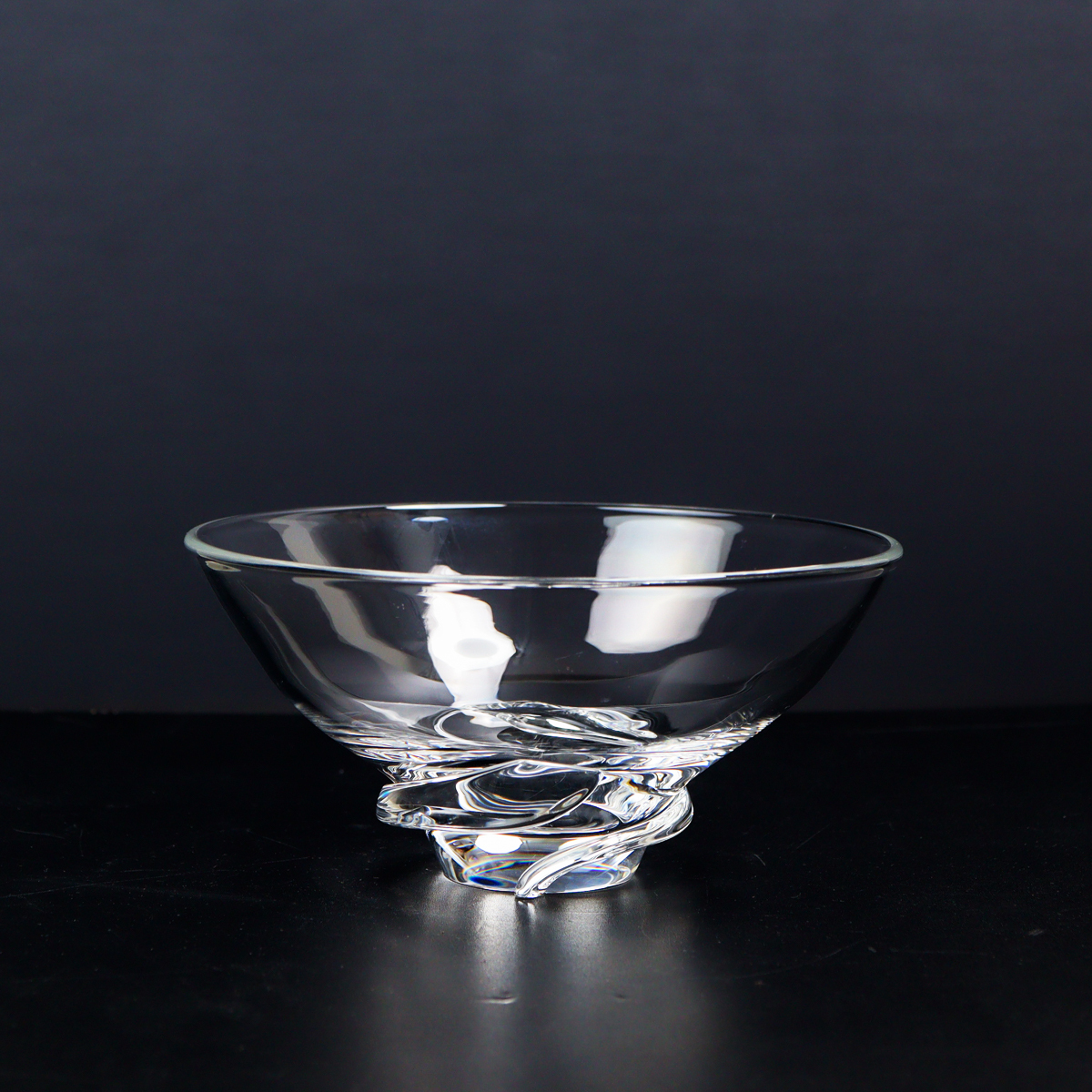 【美品】STEUBEN スチューベンクリスタル ガラスボウル nTfx スチューベン Steuben Crystal スパイラル ボウル 18cm