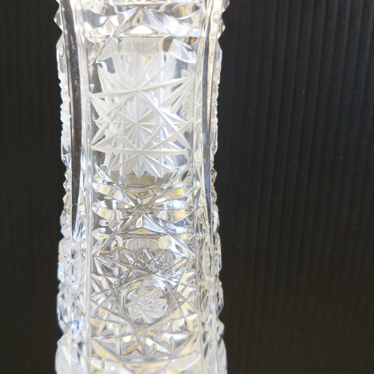 25070608 VARSOVIA クリスタルガラス 一輪挿し ボヘミア CRYSTAL バルソビア ポーランド 花瓶 花器_画像4