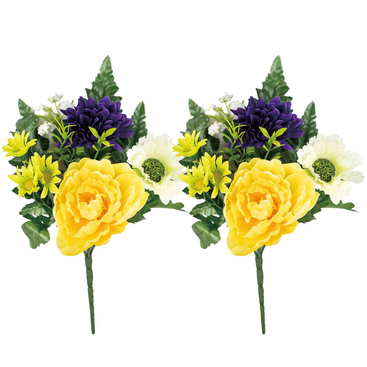 ポピー名古屋 造花 仏壇用 仏花 仏壇 仏壇花 ミニ 約25cm お盆 盆花 彼岸 お墓参り 供養 1対2束入り C24-53_画像1