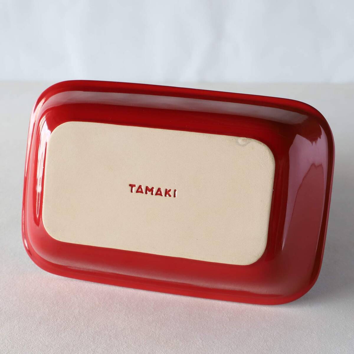 TAMAKI HINATA ヒナタ ラザニア皿 レッド 24.5×16×5.5cm 電子レンジ・食洗機・オーブン対応 T-932094_画像3
