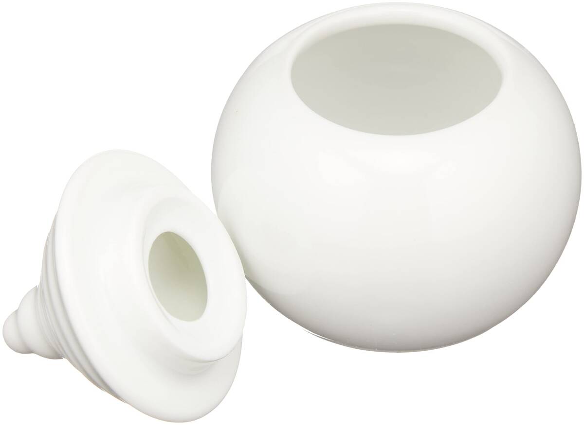 神棚の里 神具セット 陶器7点セット(中) 白 榊立(さかきたて):3.5寸(10.8×5.9cm) 瓶子(へいじ):2.5寸(8.1×5.1c_画像2