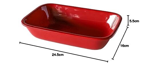 TAMAKI HINATA ヒナタ ラザニア皿 レッド 24.5×16×5.5cm 電子レンジ・食洗機・オーブン対応 T-932094_画像8