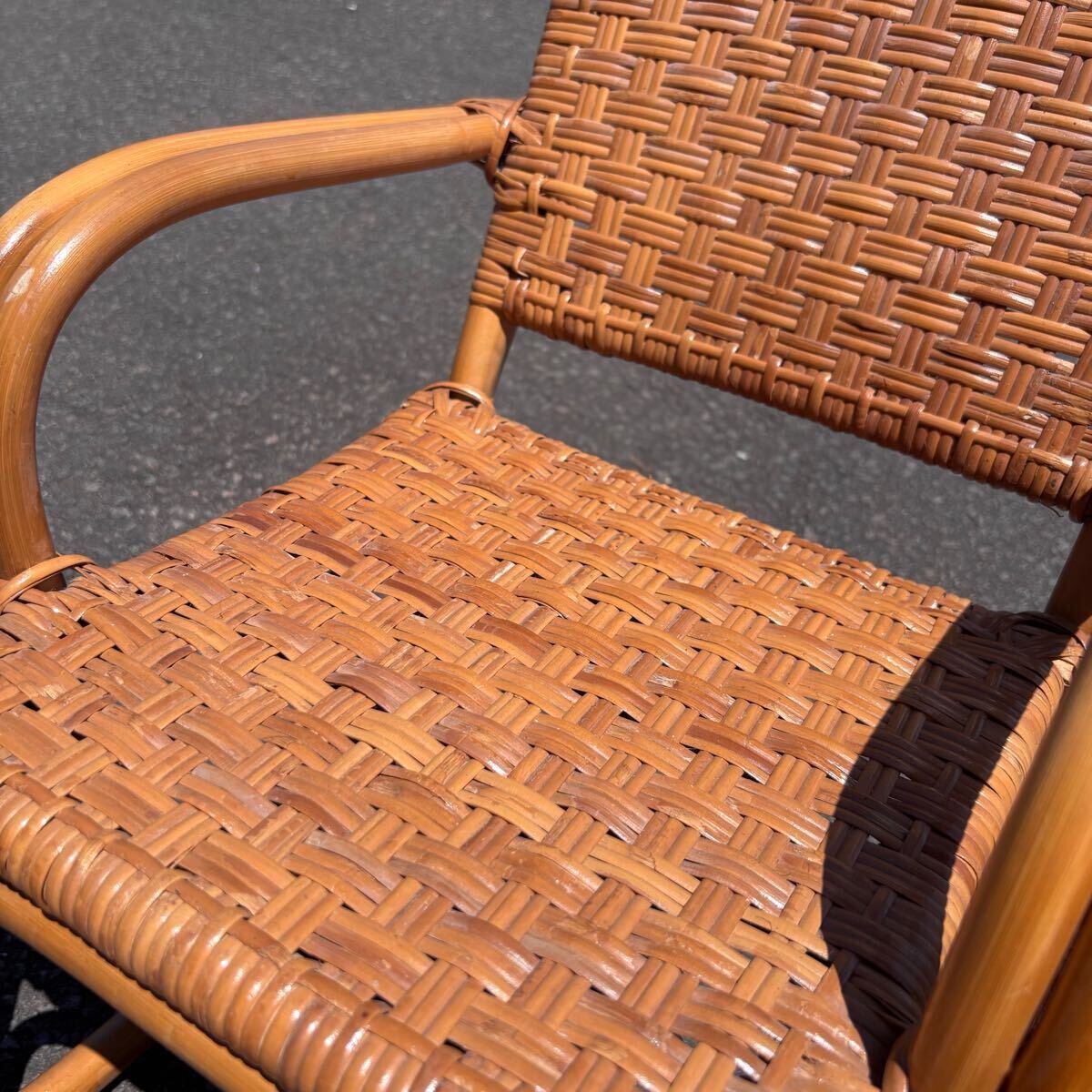 C-569▲可愛い　チャイルド　藤ロッキングチェア_画像3