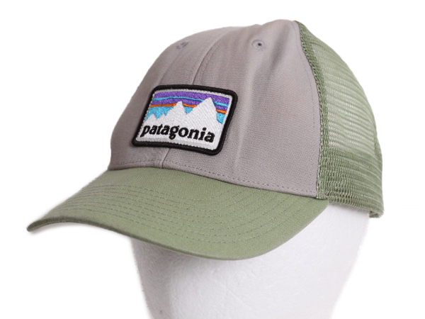 パタゴニア ショップ ステッカー トラッカー ハット フリーサイズ 帽子 / 19年製 アウトドア メッシュ ベースボール キャップ ワンポイント_画像1