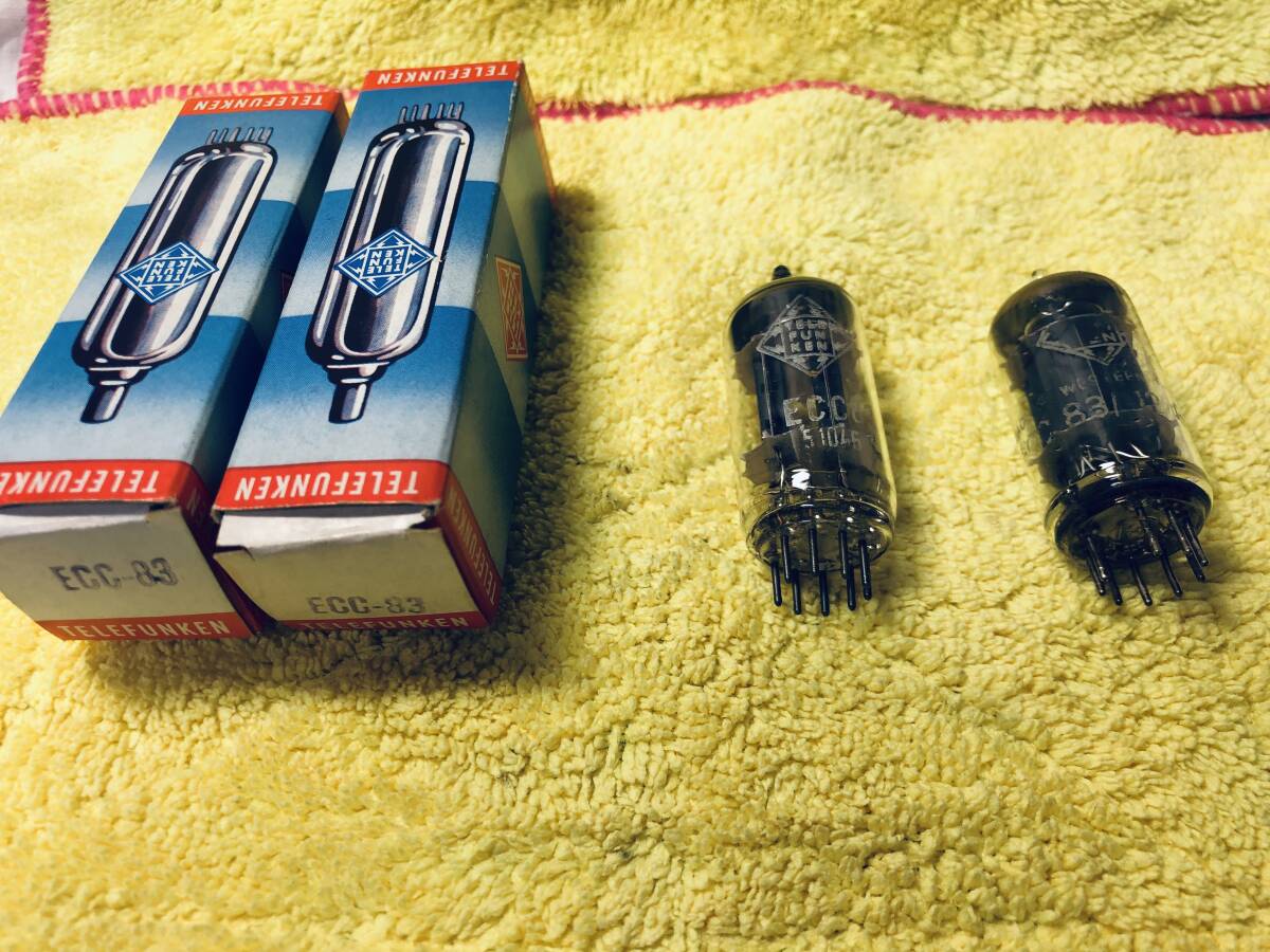 Telefunken ECC83 中古 真空管 2本セット テレフンケン Telefunken ECC83 真空管 2本元箱付き(真空管