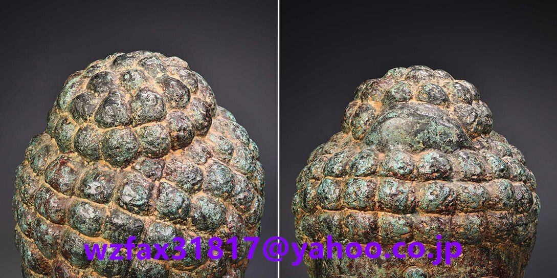 明時代 青銅釈迦牟尼 仏頭仏首 細工彫刻☆仏教古美術