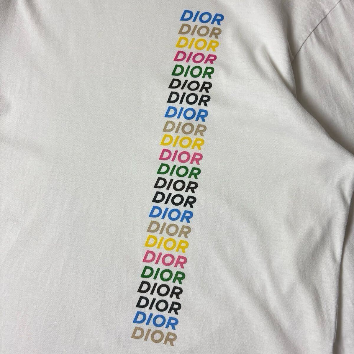 ★送料関税込★ DIOR 24SS マルチカラーロゴ Tシャツ ホワイト Lサイズ○DIOR HOMME ディオール 24SS マルチカラーロゴ 長袖T