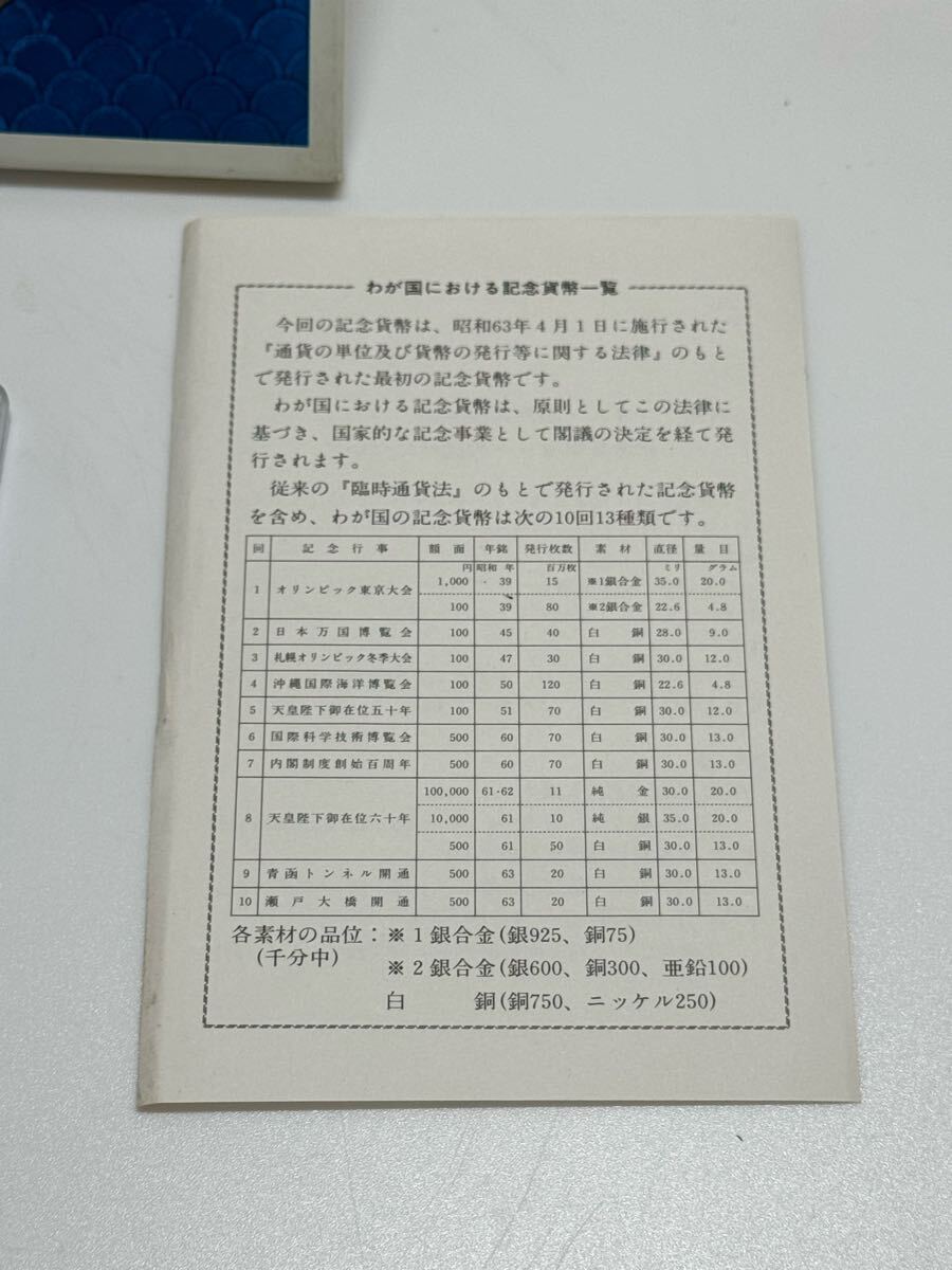 昭和63年 青函トンネル＆瀬戸大橋開通記念 500円白銅貨幣2枚セット 造幣局発行