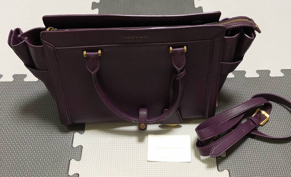 CHARLES＆KEITH チャールズ＆キース ハンドバッグ ショルダーバッグ 中古品 チャールズアンドキース_画像1