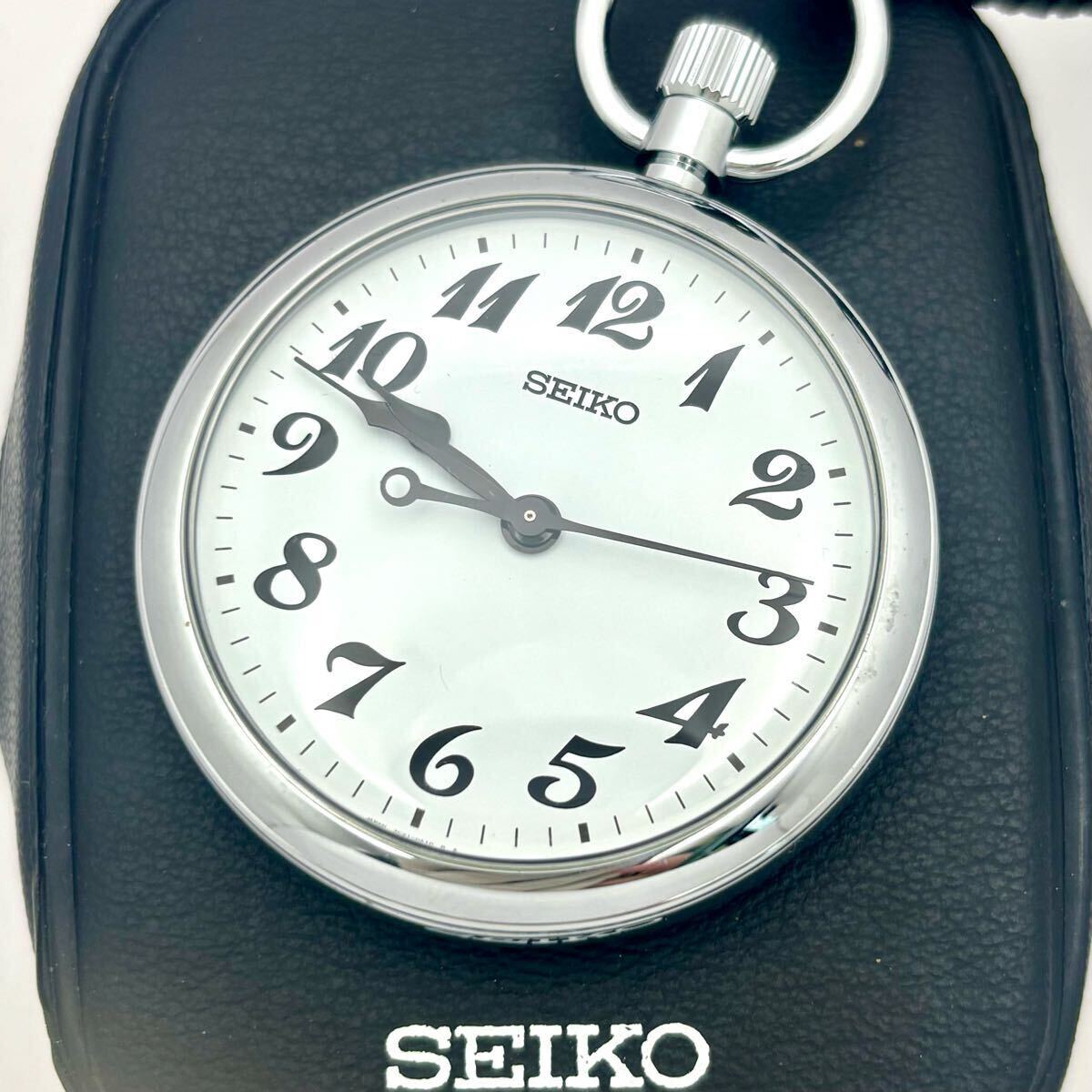 【未使用/新品電池】 SEIKO セイコー 懐中時計 鉄道時計 国鉄 シルバー 7C21-0A21