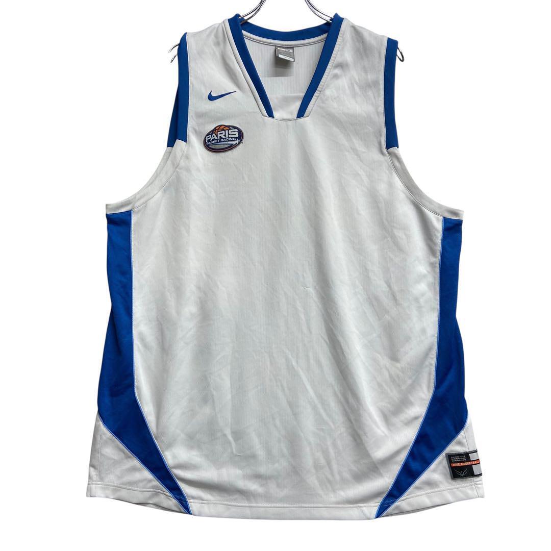 NIKE パリバスケットレーシング ユニフォーム　白/青　XXL　【4909】