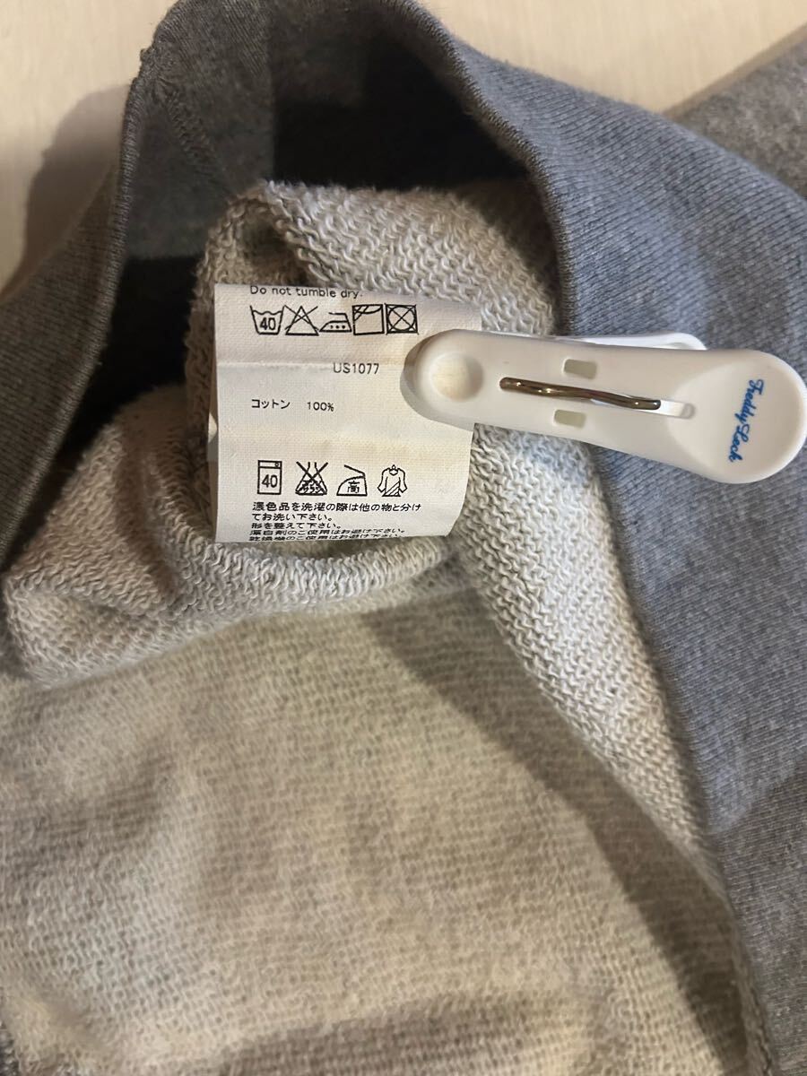 UNUSED スウェットパーカ フーディー グレー US1077_画像3