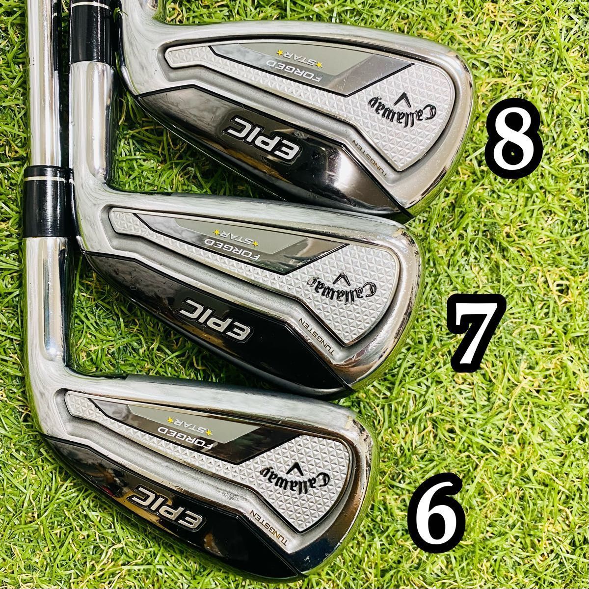 【良品】Callaway EPIC FORGED STAR キャロウェイ エピックフォージドスター メンズアイアンセット 6本 N.S.PRO Zelos 7 スチール S_画像2