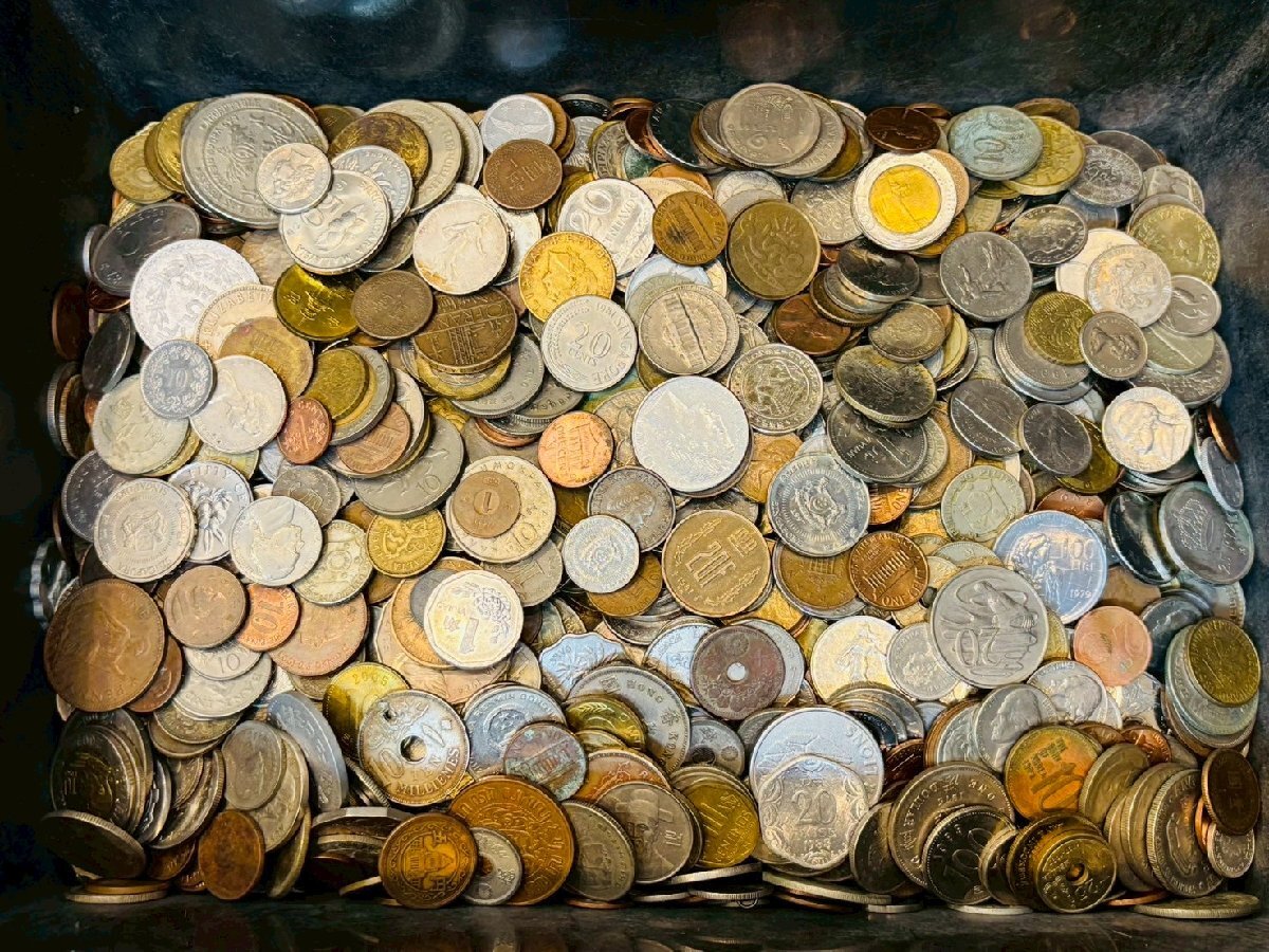 古銭 海外 硬貨 銀貨 青銅 銅貨 コイン 大量 まとめ売り kmz08▽外国古銭 メダル 約5kg以上 大量おまとめ 未選別 外国銭