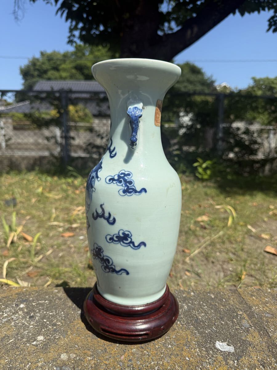 中国 清時代 染付 花瓶 花器 植木鉢 時代物 古美術 清代 清時代花瓶 時代物 唐物 中国美術 大花瓶 花入 花器 飾壺