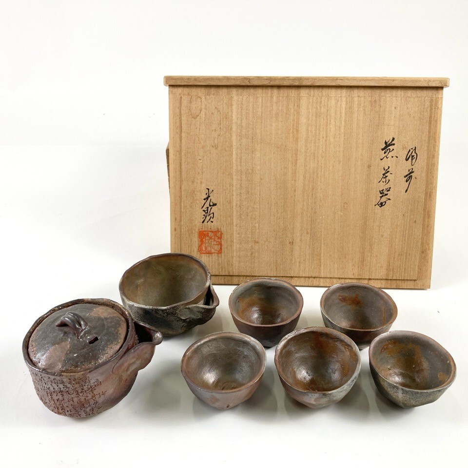 耶馬渓焼 宝瓶 湯冷まし 煎茶碗 煎茶道具 急須 宝瓶 煎茶器揃 共箱 耶馬渓焼 宝瓶 湯冷まし 煎茶碗 煎茶道具 急須 宝瓶 煎茶器揃 共