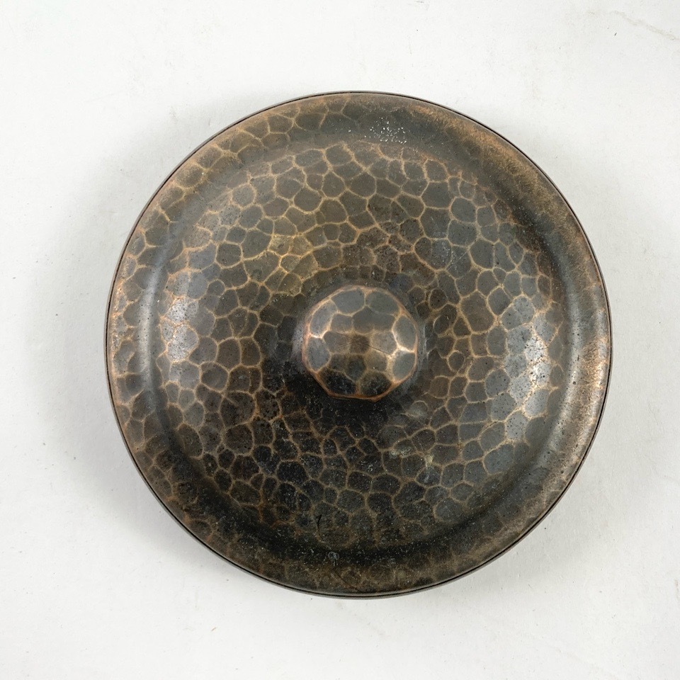 銅瓶 古美術 工芸品 骨董品 山川堂 純銅製角文水差 水注 銅瓶 共箱 茶道具 骨董 古美術 骨董