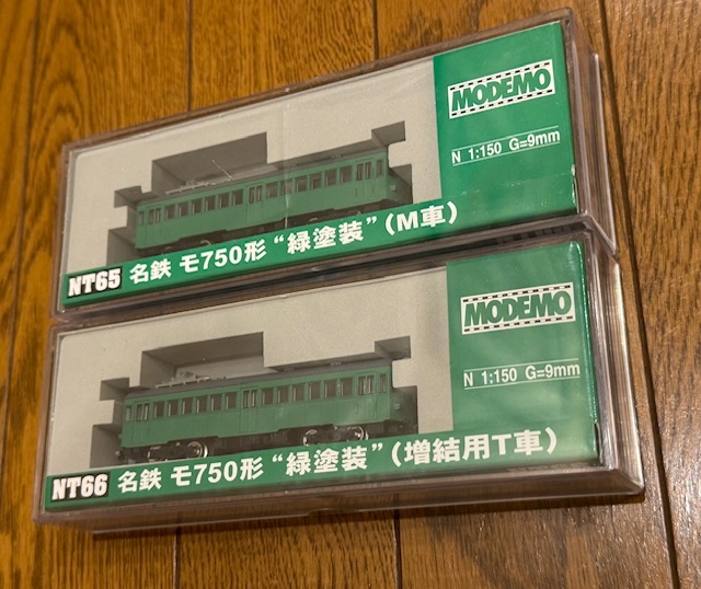 名鉄 名古屋鉄道 モ750形 緑塗装 M車(1両) 増結用T車(1両) 名鉄 名古屋鉄道 モ750形 緑塗装 M車(1両) 増結用T車(1両)(私鉄