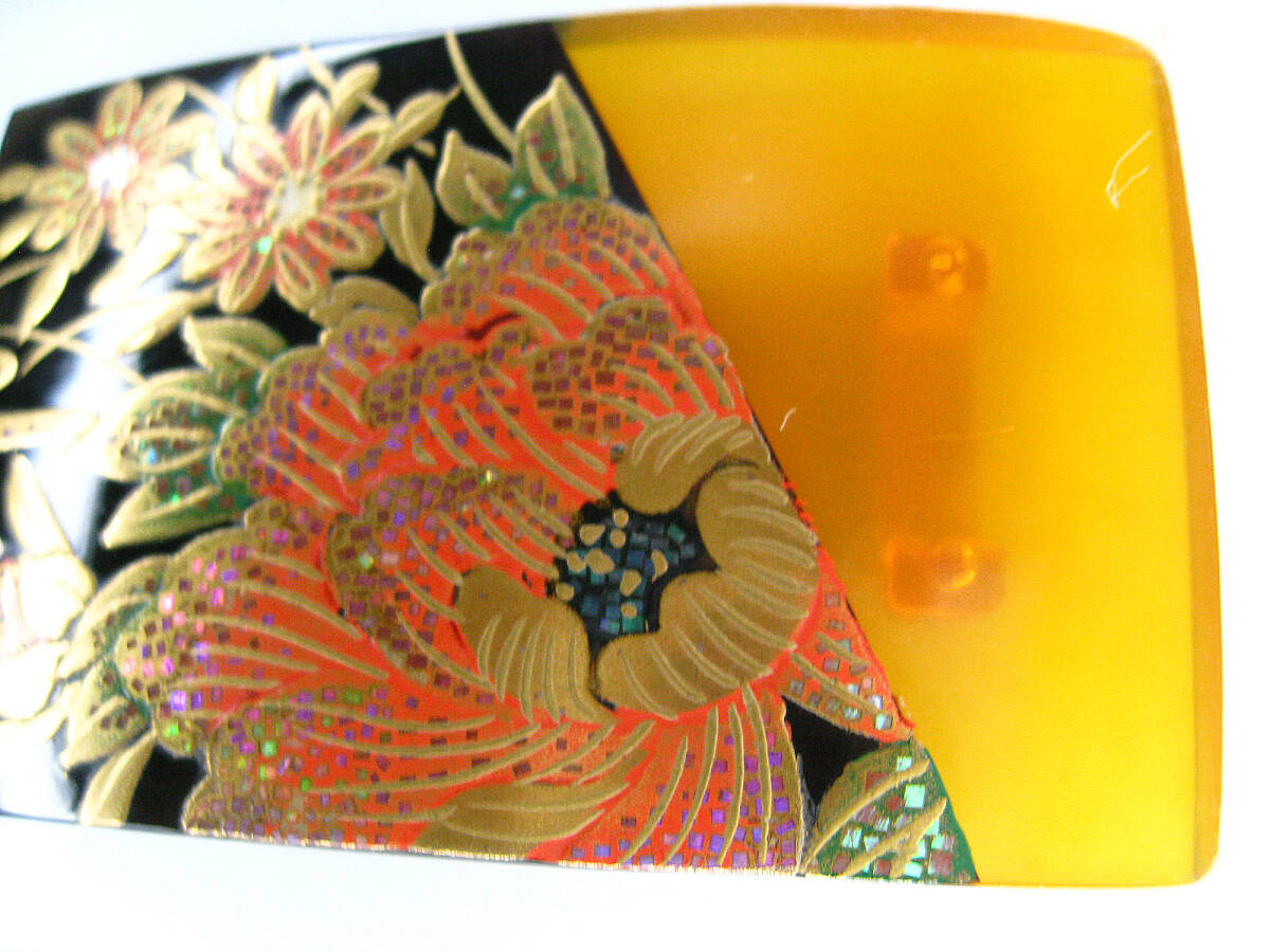 #名工 #良生 #鼈甲 #漆絵 #帯留 #アンティーク #レトロ #在銘 #作家物 #和装小物 #帯締_画像4