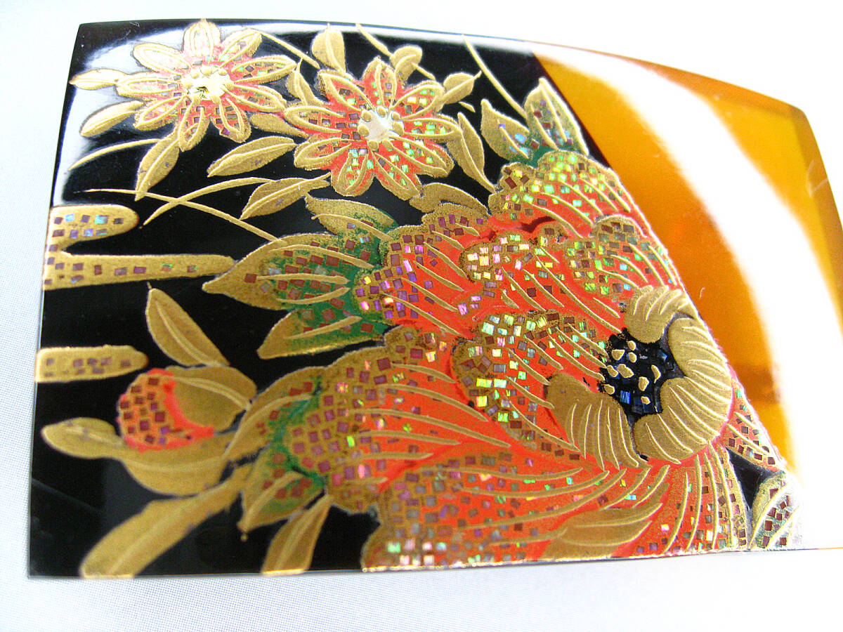 #名工 #良生 #鼈甲 #漆絵 #帯留 #アンティーク #レトロ #在銘 #作家物 #和装小物 #帯締_画像3