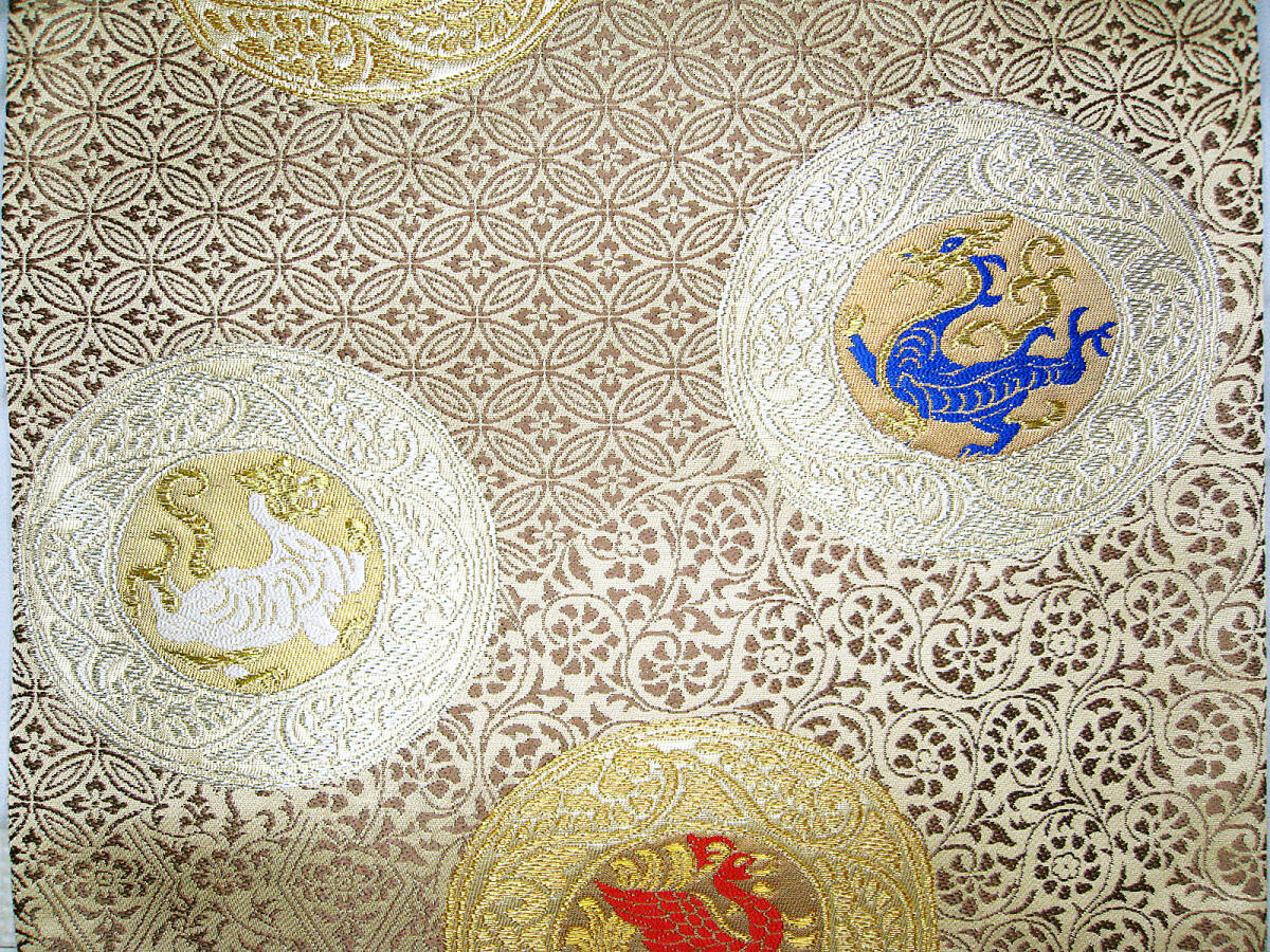 #新品 #未使用 ♯極上 #両面 #全通柄 #四神 #袋帯 #青龍 #白虎 #朱雀 ♯玄武 #金銀糸 #逸品 _画像3