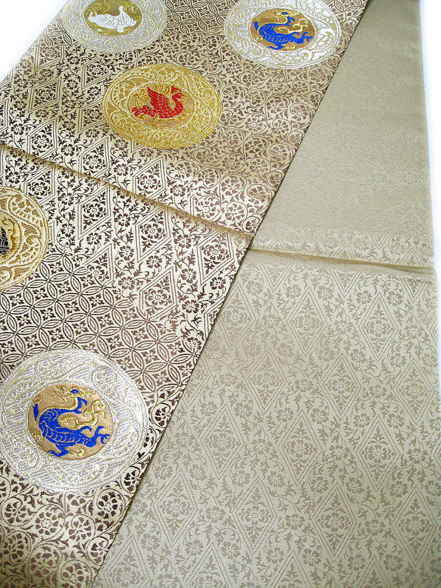 #新品 #未使用 ♯極上 #両面 #全通柄 #四神 #袋帯 #青龍 #白虎 #朱雀 ♯玄武 #金銀糸 #逸品 _画像9