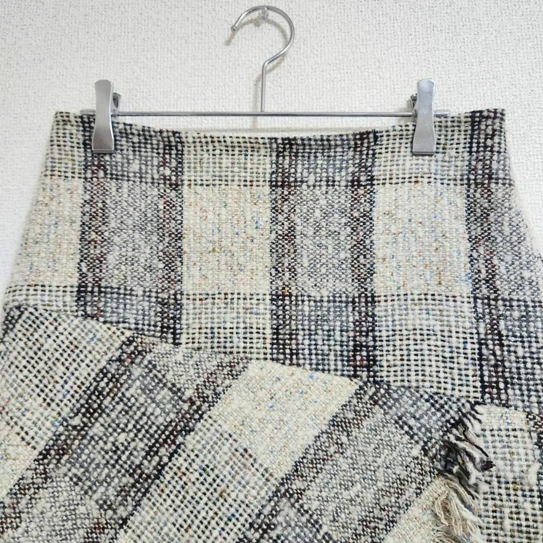 ドロワットロートレアモン ロングスカート M チェック アシンメトリー 秋冬