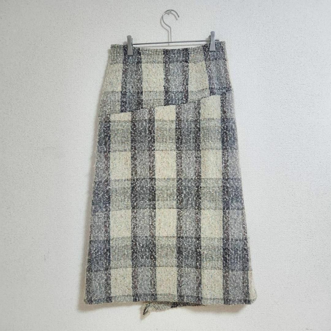 ドロワットロートレアモン ロングスカート M チェック アシンメトリー 秋冬