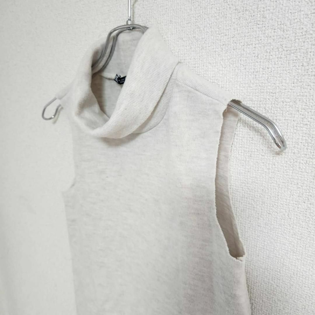 ZARA ノースリーブニット タートルネック アイボリー S 重ね着 秋冬 上品_画像5