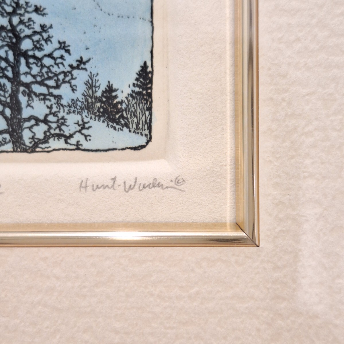 美品 スーザン・ハント・ウォルコッツ「UPHILL2」銅版画 直筆サイン入 美品 スーザン・ハント・ウォルコッツ「UPHILL2」銅版画 直筆