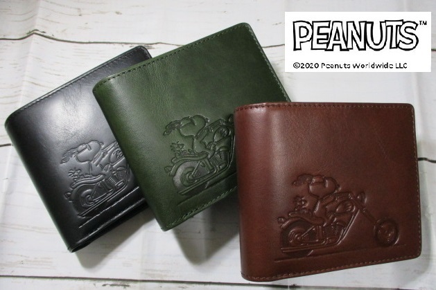 財布 メンズ 二つ折り スヌーピー ブランド 本革 new ライダー ブラック_画像6