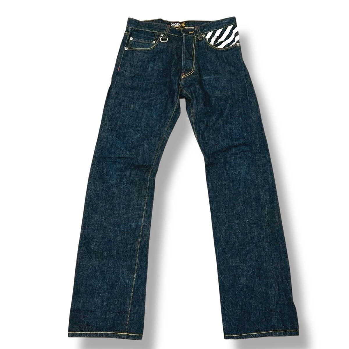 【ROLLING CRADLE（ローリングクレードル）】セルビッジ（濃紺）デニム パンツ サイズ30_画像2
